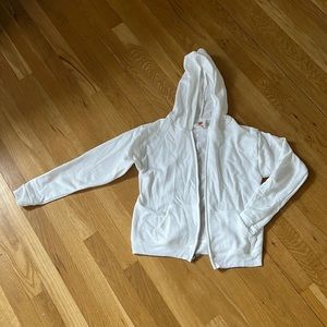 Hanes zip-up white sweatshirt